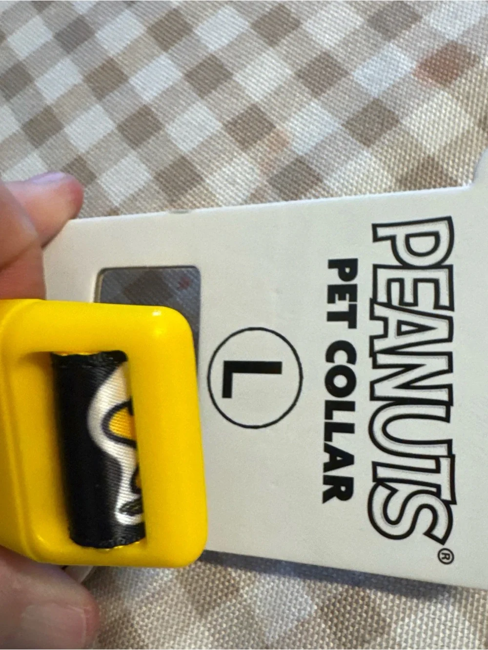 Peanuts Yellow & Black Snoopy Pet Collar